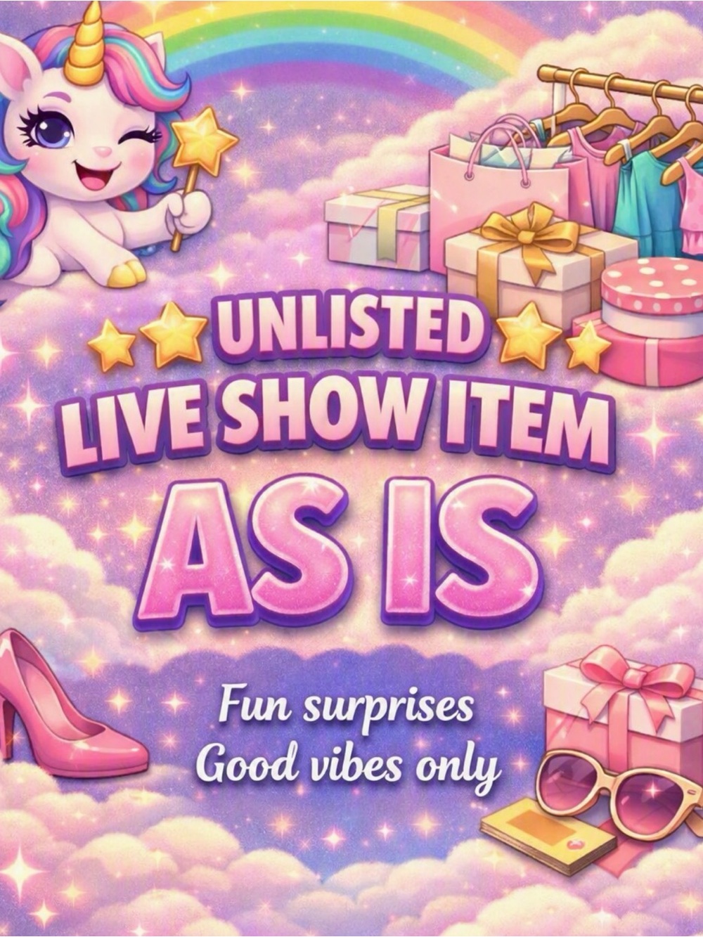 Congratulations! You won! 🦄 As shown in live show! Enjoy! 💜💜💜